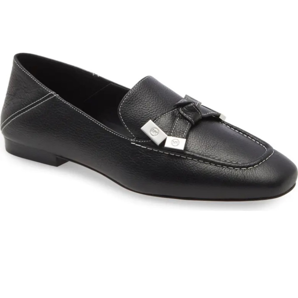 Michael Kors, black leather loafers size 9